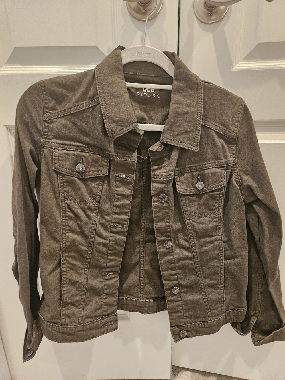 Lee Olive Green Denim Trucker Jacket